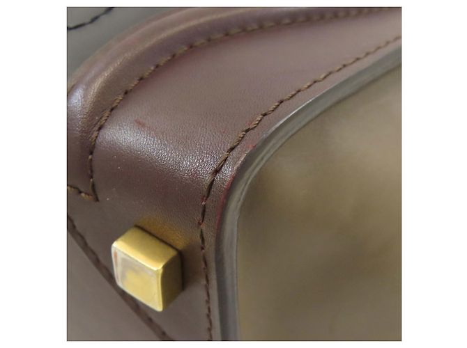 Céline Borsa Tote Micro Luggage di Celine Marrone Nero Bordò - vista 24