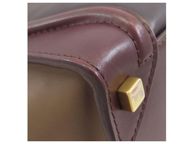 Céline Borsa Tote Micro Luggage di Celine Marrone Nero Bordò - vista 27