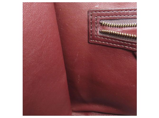 Céline Borsa Tote Micro Luggage di Celine Marrone Nero Bordò - vista 9