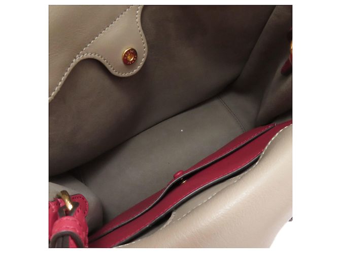 Borsa Fendi Flip 2 in 1 Rosso Beige - vista 5