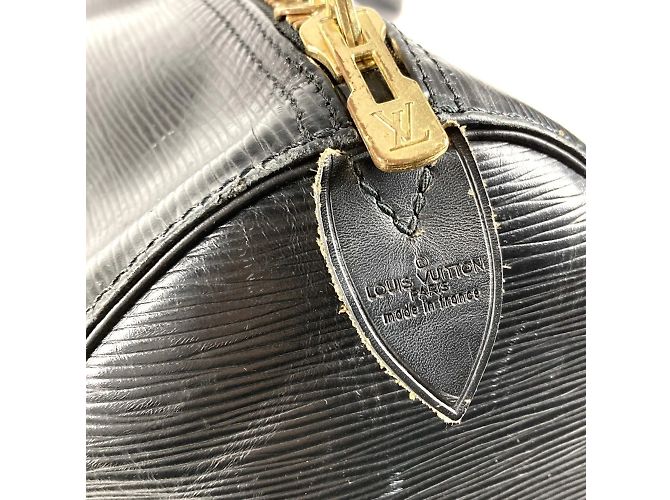 Borsa da viaggio Keepall 60 in pelle Epi Louis Vuitton Nero - vista 6