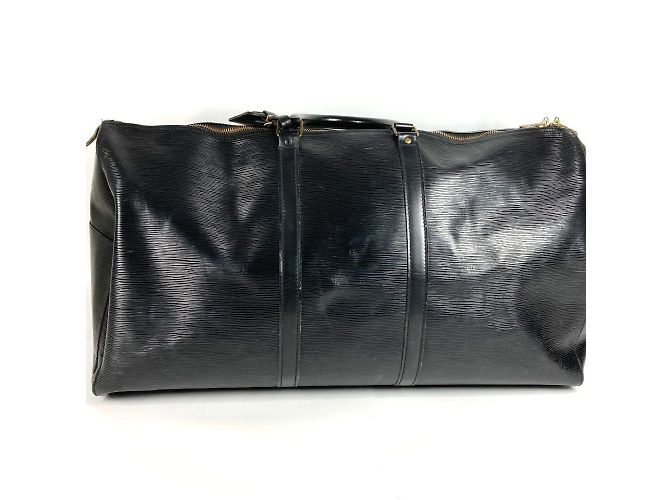 Borsa da viaggio Keepall 60 in pelle Epi Louis Vuitton Nero - vista 7