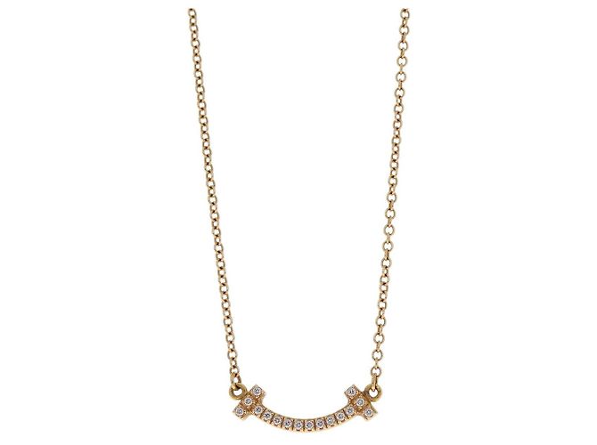 Tiffany T Pendente Tiffany & Co. T Smile in oro giallo 18K con diamanti D'oro - vista 2
