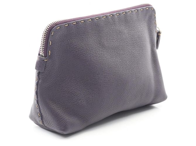 Borsa Pouch Selleria Fendi Porpora - vista 2