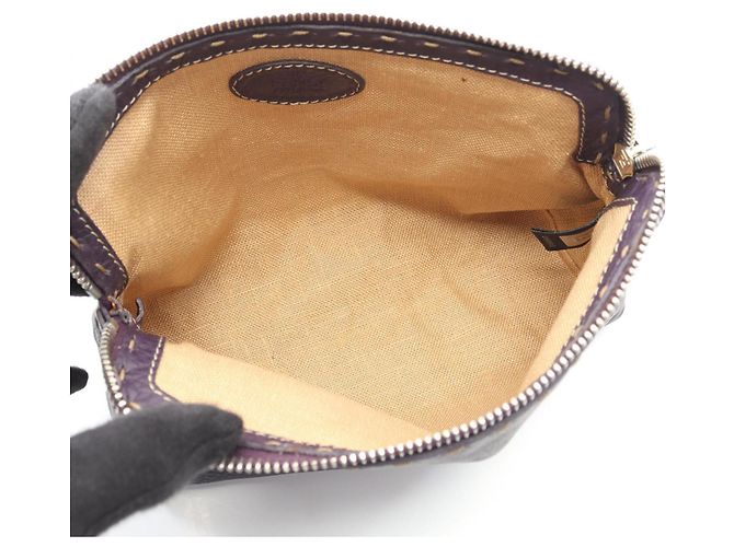 Borsa Pouch Selleria Fendi Porpora - vista 3