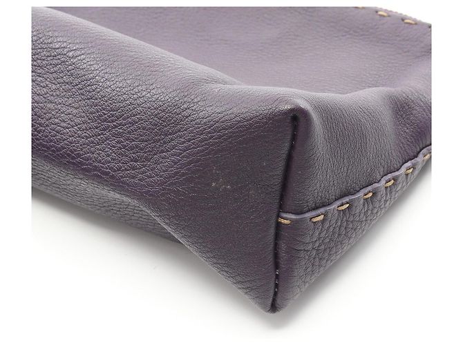 Borsa Pouch Selleria Fendi Porpora - vista 5