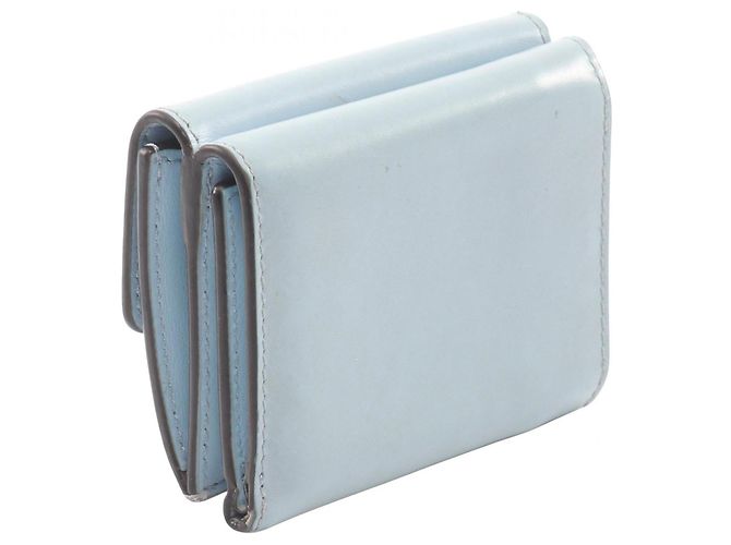 Fendi Blue Leather Tri-fold Wallet - view 2