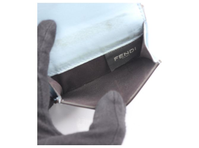 Fendi Blue Leather Tri-fold Wallet - view 4
