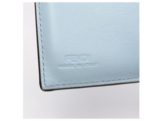 Fendi Blue Leather Tri-fold Wallet - view 5