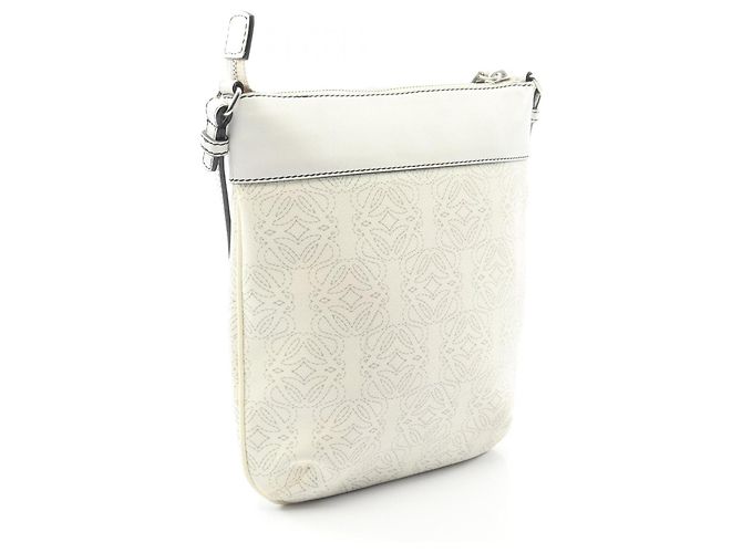 Borsa a Spalla Anagram Loewe Bianco - vista 2