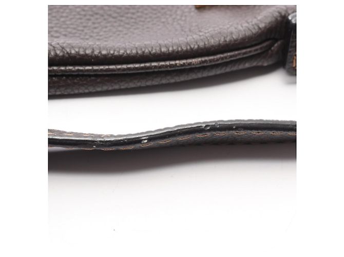 Borsa a spalla in pelle marrone Loewe - vista 10