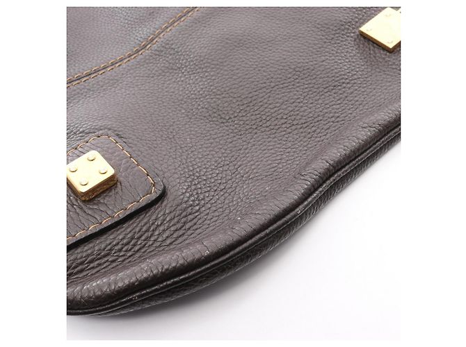 Borsa a spalla in pelle marrone Loewe - vista 11