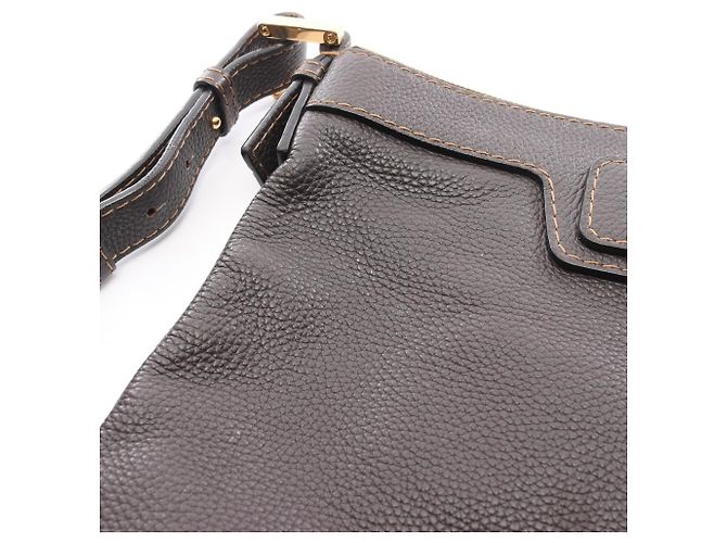Borsa a spalla in pelle marrone Loewe - vista 12