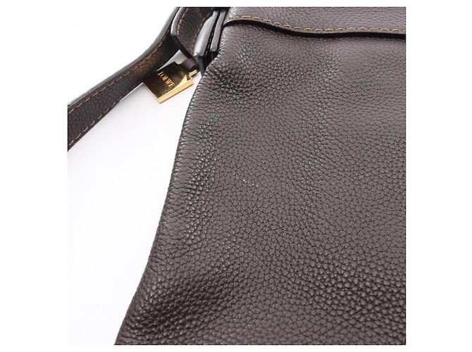 Borsa a spalla in pelle marrone Loewe - vista 14