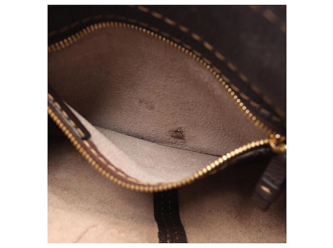 Borsa a spalla in pelle marrone Loewe - vista 5