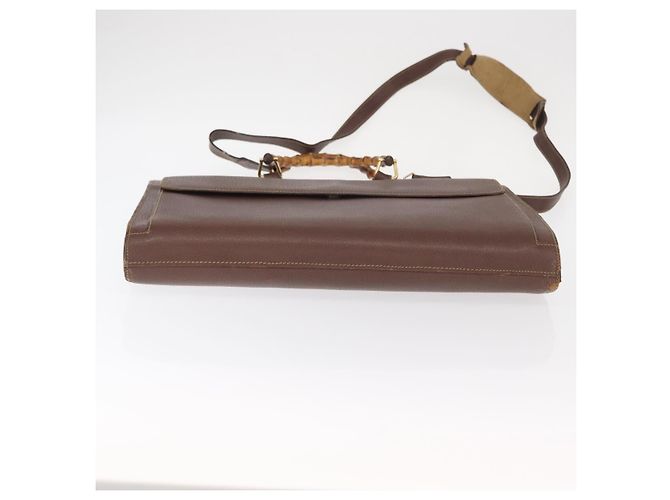 Gucci Bamboo Business Bag Leder 2-Wege Braun 015 1521 3675 Auth ar13889 - Ansicht 10