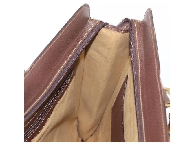 Gucci Bamboo Business Bag Leder 2-Wege Braun 015 1521 3675 Auth ar13889 - Ansicht 18