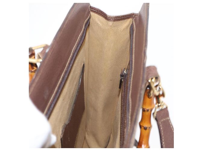 Gucci Bamboo Business Bag Leder 2-Wege Braun 015 1521 3675 Auth ar13889 - Ansicht 19