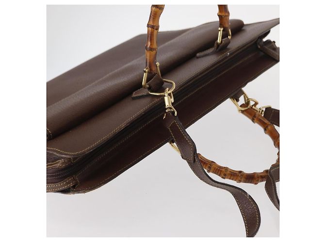 Gucci Bamboo Business Bag Leder 2-Wege Braun 015 1521 3675 Auth ar13889 - Ansicht 5