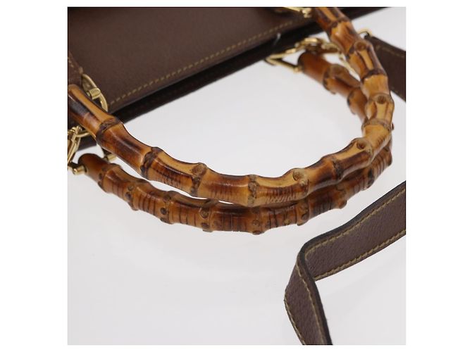 Gucci Bamboo Business Bag Leder 2-Wege Braun 015 1521 3675 Auth ar13889 - Ansicht 6