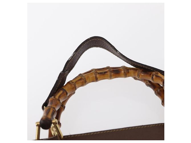 Gucci Bamboo Business Bag Leder 2-Wege Braun 015 1521 3675 Auth ar13889 - Ansicht 7