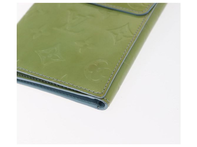 LOUIS VUITTON Portafoglio Walker Monogram Vernis Blu Baby M91073 LV Auth ti3590 Blu chiaro - vista 11