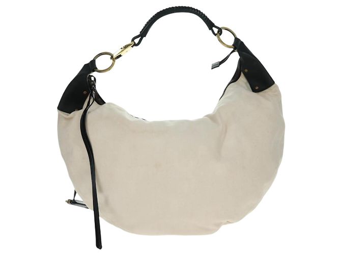Borsa a Spalla GUCCI in Tela Avorio Oro 95332 Auth 161228 D'oro Crudo - vista 2