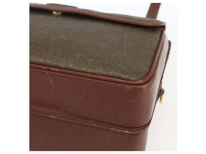 Borsa a Spalla GUCCI in Pelle Tela Marrone Oro Auth 160596 D'oro - vista 10