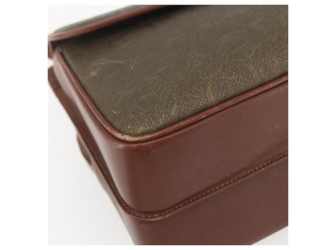 Borsa a Spalla GUCCI in Pelle Tela Marrone Oro Auth 160596 D'oro - vista 11