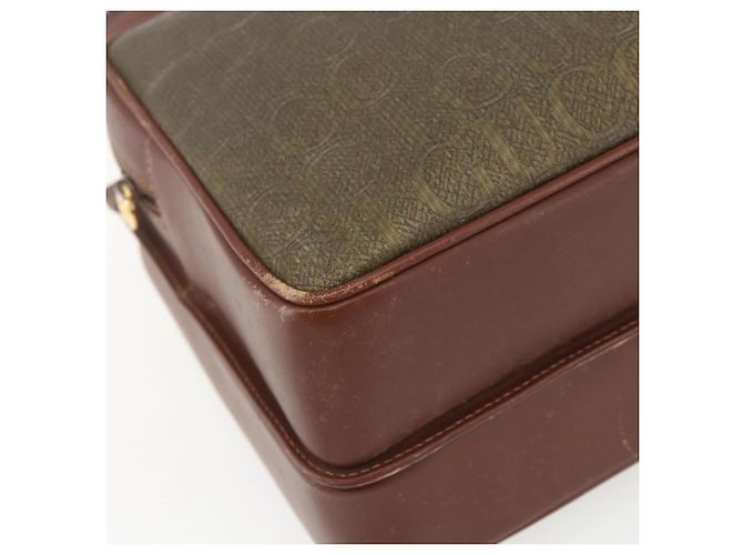 Borsa a Spalla GUCCI in Pelle Tela Marrone Oro Auth 160596 D'oro - vista 13