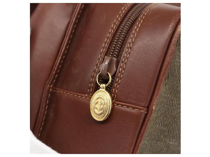 Borsa a Spalla GUCCI in Pelle Tela Marrone Oro Auth 160596 D'oro - vista 14