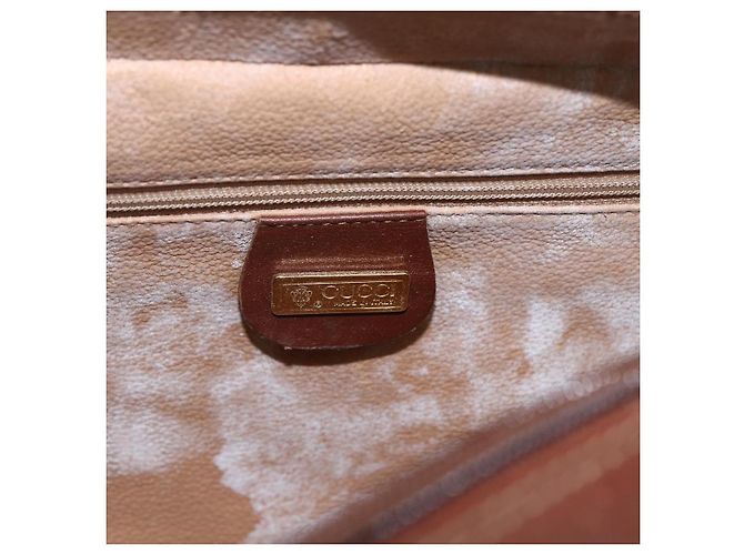 Borsa a Spalla GUCCI in Pelle Tela Marrone Oro Auth 160596 D'oro - vista 15