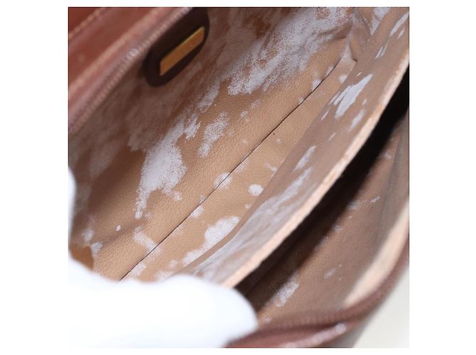 Borsa a Spalla GUCCI in Pelle Tela Marrone Oro Auth 160596 D'oro - vista 17