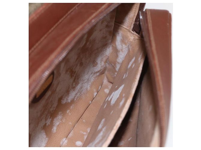 Borsa a Spalla GUCCI in Pelle Tela Marrone Oro Auth 160596 D'oro - vista 18