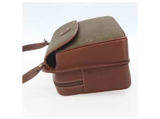 Borsa a Spalla GUCCI in Pelle Tela Marrone Oro Auth 160596 D'oro - vista 4