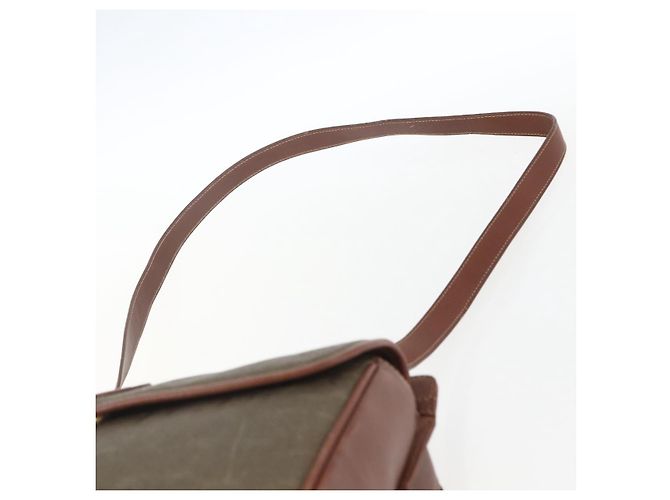 Borsa a Spalla GUCCI in Pelle Tela Marrone Oro Auth 160596 D'oro - vista 8