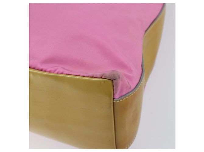 Borsa a Spalla PRADA in Nylon Rosa Argento Auth 160914 - vista 12