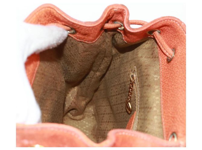 Bamboo Zaino in Bambù GUCCI Camoscio Arancione Oro 003 58 0030 Auth 159296 D'oro - vista 24
