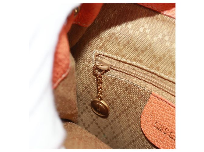 Bamboo Zaino in Bambù GUCCI Camoscio Arancione Oro 003 58 0030 Auth 159296 D'oro - vista 26