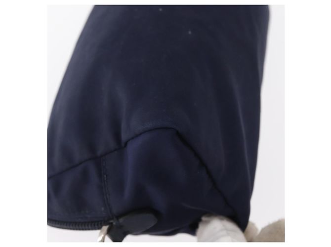 Pochette Prada Nylon Blu Navy Argento Auth hk3259 - vista 11