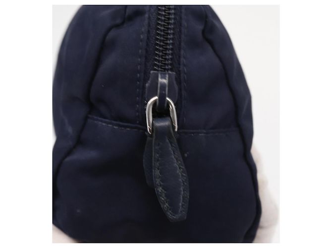 Pochette Prada Nylon Blu Navy Argento Auth hk3259 - vista 14