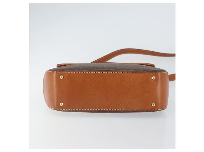 Céline Borsa a mano in tela Macadam CELINE in pelle PVC 2 in 1 marrone oro Auth 161001 - vista 11