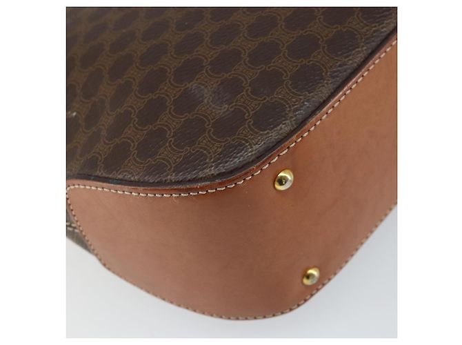 Céline Borsa a mano in tela Macadam CELINE in pelle PVC 2 in 1 marrone oro Auth 161001 - vista 15