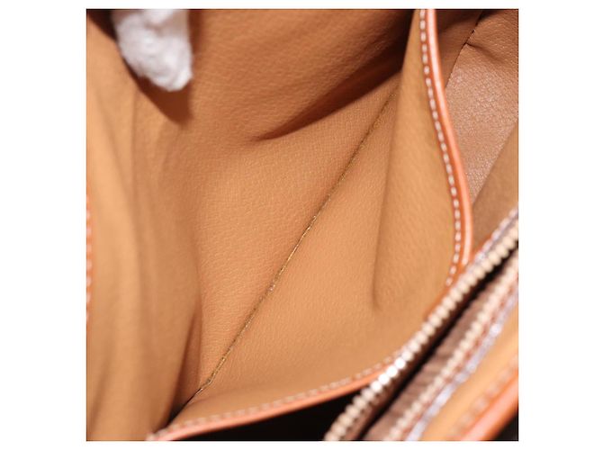 Céline Borsa a mano in tela Macadam CELINE in pelle PVC 2 in 1 marrone oro Auth 161001 - vista 23