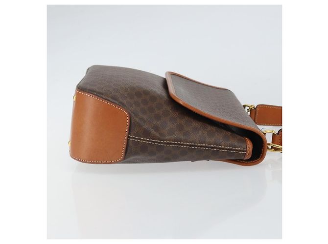 Céline Borsa a mano in tela Macadam CELINE in pelle PVC 2 in 1 marrone oro Auth 161001 - vista 4