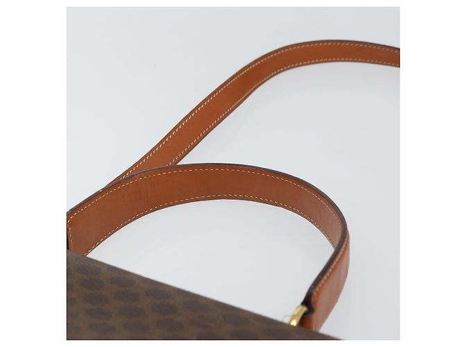 Céline Borsa a mano in tela Macadam CELINE in pelle PVC 2 in 1 marrone oro Auth 161001 - vista 8