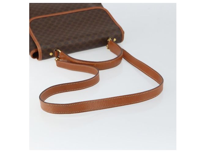 Céline Borsa a mano in tela Macadam CELINE in pelle PVC 2 in 1 marrone oro Auth 161001 - vista 9