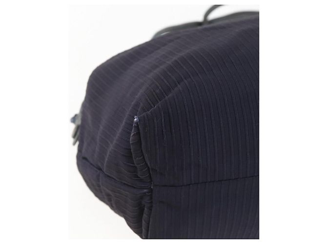 Borsa a Spalla LOEWE Nylon Blu Navy Oro Auth 159401 D'oro - vista 14