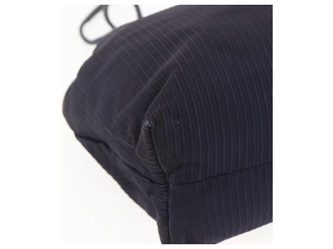 Borsa a Spalla LOEWE Nylon Blu Navy Oro Auth 159401 D'oro - vista 16