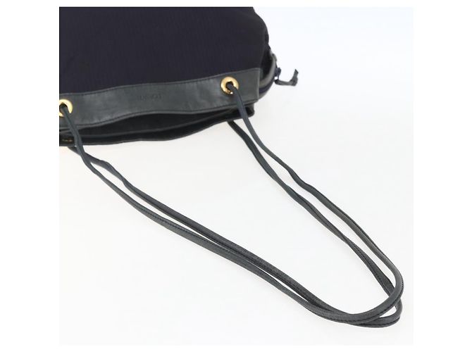 Borsa a Spalla LOEWE Nylon Blu Navy Oro Auth 159401 D'oro - vista 7